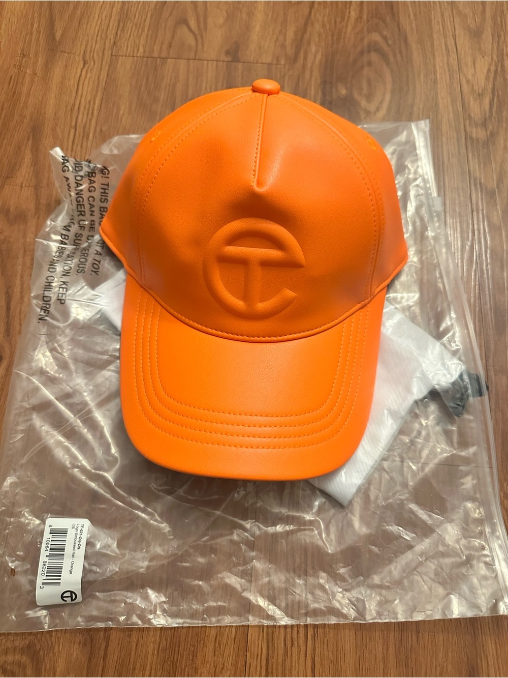 Telfar Orange Logo Cap